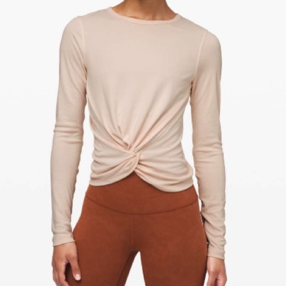 Lululemon Crescent Long Sleeve Cupro Rib Size 4 - Picture 1 of 5